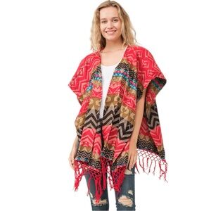 Raj Whitney Chevron Poncho